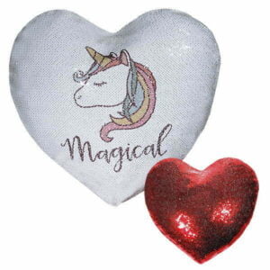 Μαξιλάρι με παγιέτες σε σχήμα καρδιά